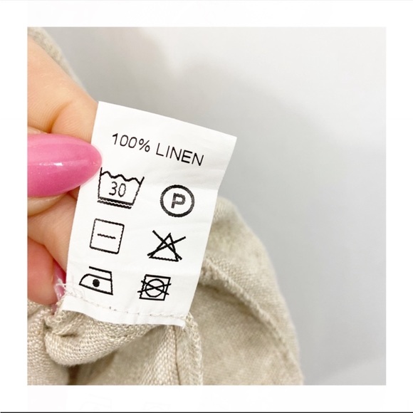 Elegant Beige Linen Dress - Picture 12 of 12